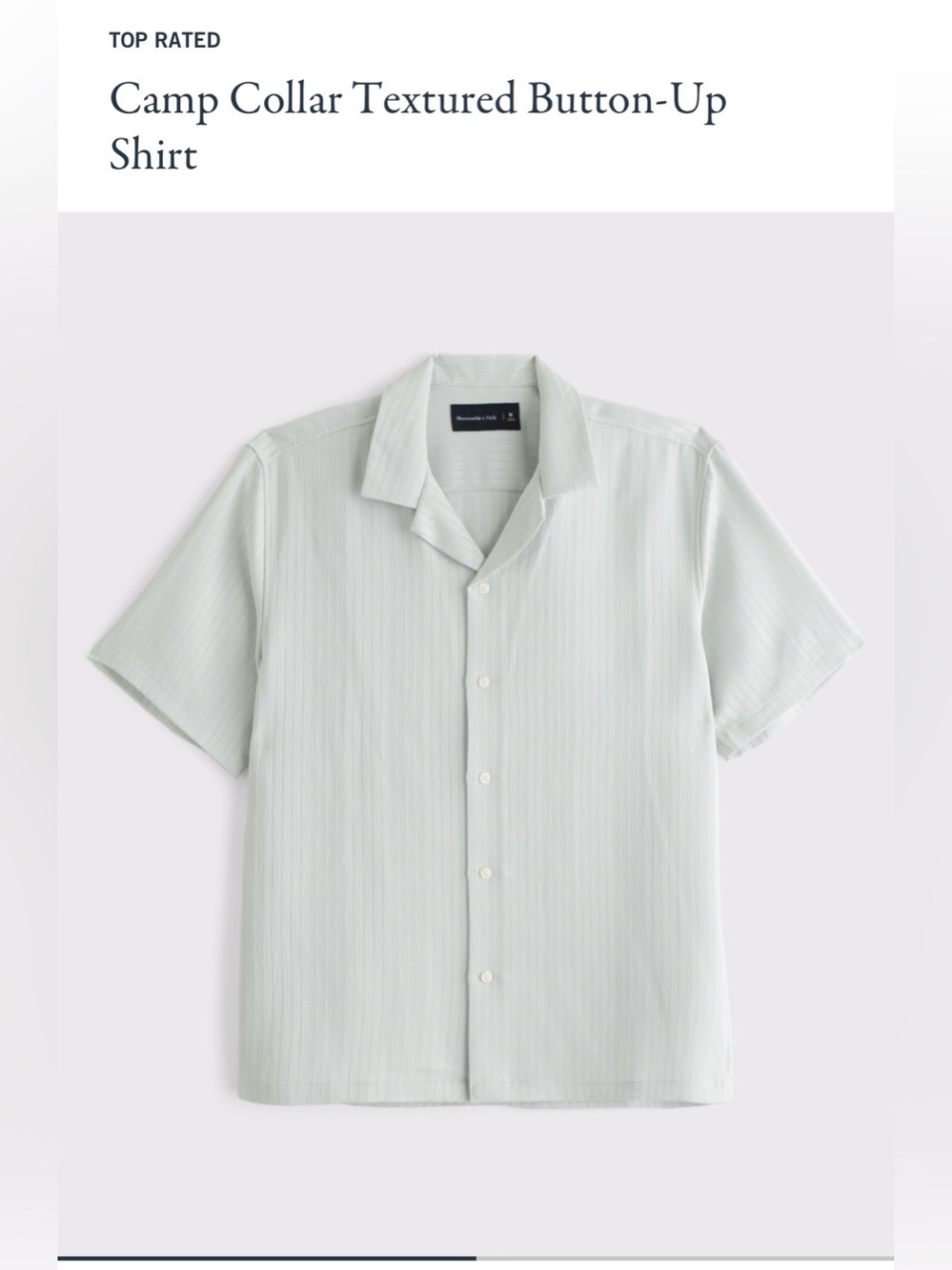 Textured Button-Up Shirt - Light Sage